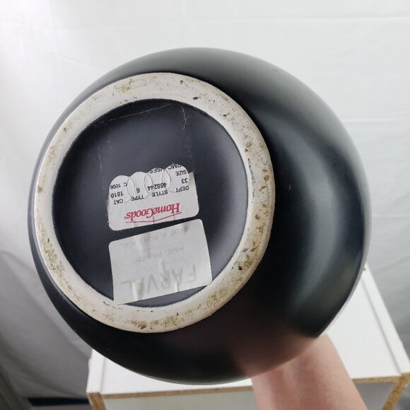 Farval Portugal Hand Painted Black/Red Vase NWT - Picture 4 of 4